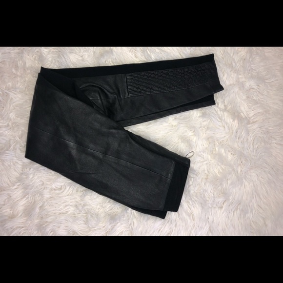 Yigal Azrouel Leather Moto Leggings Pants - Picture 9 of 9